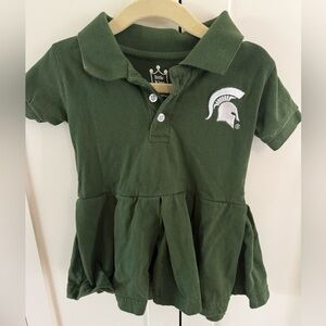 Toddler Michigan State Polo Dress